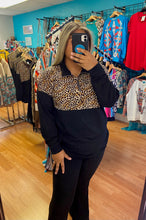 Load image into Gallery viewer, &quot;Hey Leopard&quot; 1/4 Zip Up Pullover
